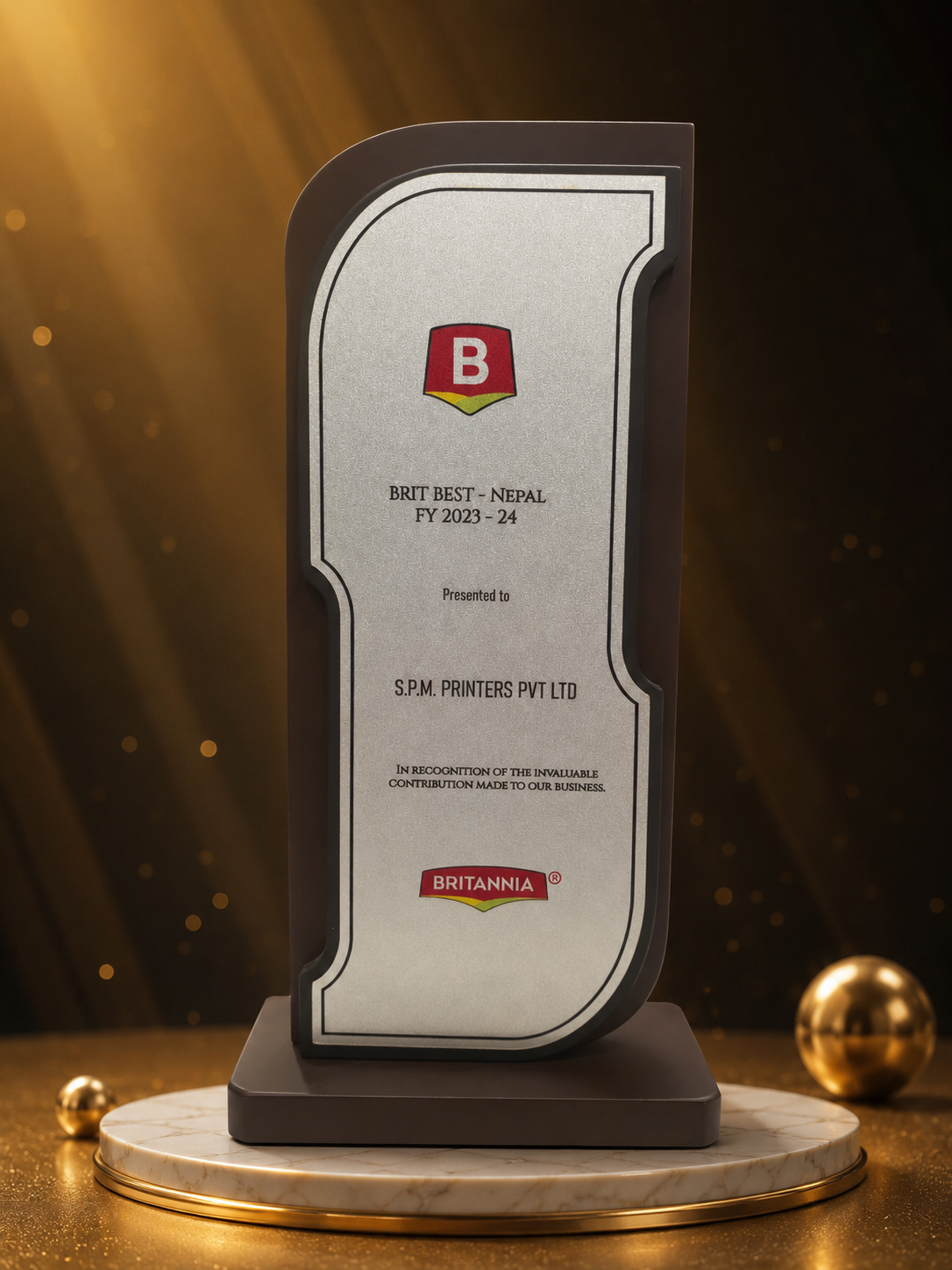 Britannia Award 2023-24 Trophy