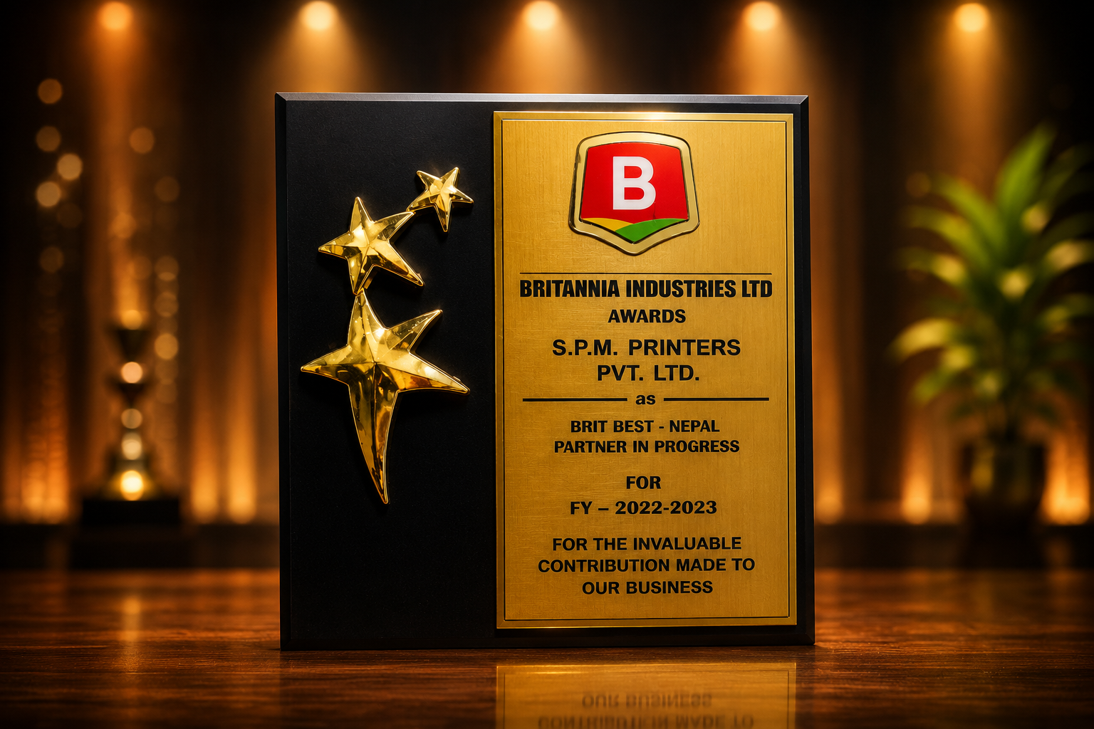 Receiving Britannia Award